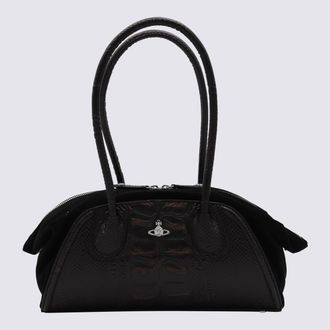 Vivienne Westwood Black And Brown Leather Top Handle Bag