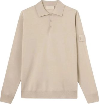 Stone Island Licht Pure Wol Ghost Poloshirt - Heren - Polos - Beige - XL - Wol - Tops