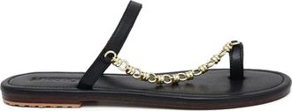 Mystique chain-detail leather sandals - women - Leather/Fabric/Rubber - 36 - Black