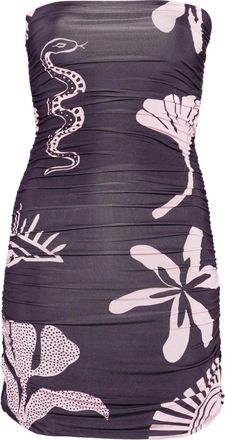 Cala de la Cruz Jurk met bloemenprint - Paars