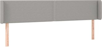 vidaXL Cabecero Con Led De Tela Gris Claro 203x16x78/88 Cm Vidaxl