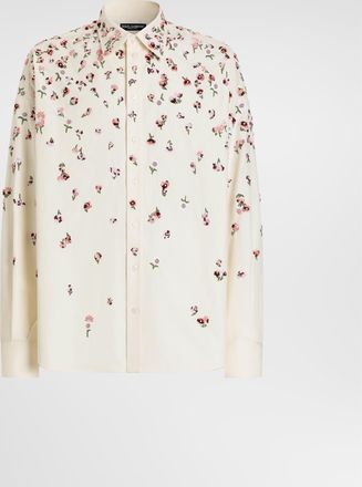 Dolce & Gabbana Cotton Shirt With Embroidery - Man Shirts White 37