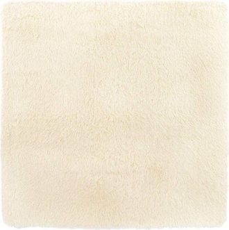 vidaXL Alfombra peluda de pelo largo NAVARRA crema 200x200cm poliéster vidaXL