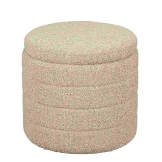 MiCa Decorations Puff pouffe beige h40.5xb42xl42cm