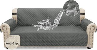 OEM Funda Impermeable Para Cochecito De 3 Plazas Con Correas El&aacute;sticas, Lavable, Protecci&oacute;n Para Ni&ntilde;os Y Mascotas, Color Gris