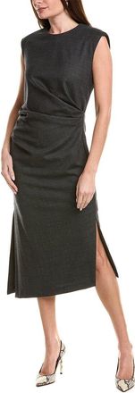 Brunello Cucinelli Wool & Silk-Blend Midi Dress