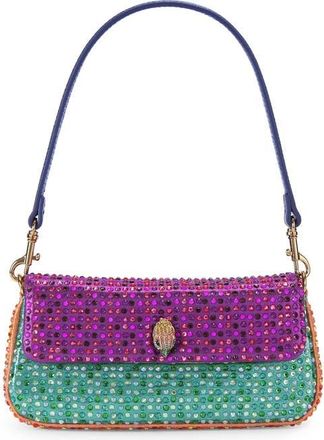 Kurt Geiger Pickle Drench Quilted Leather Shoulder Bag in Purple Multi/other at Nordstrom