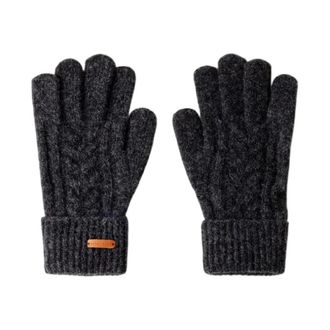 Pepe Jeans London Guantes de Punto Trenzado - Accessories - Mujer - Gris - ONE SIZE