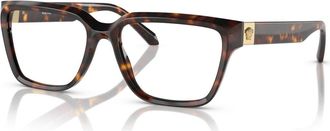 Versace 55mm Rectangle optical glasses in Tortoise at Nordstrom
