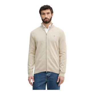 GANT Cardigans - Heren - Truien - Beige - Maat: 2XL