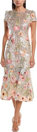 Milly Tahlia Floral Sequins Embroidery Dress