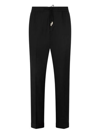 Philipp Plein pleated drawstring trousers - Black