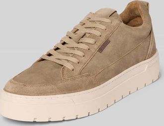 Poelman Sneaker aus echtem Leder Modell Ivar in Beige, Gr&ouml;&szlig;e 40