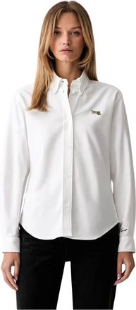 Kenzo Dames, Blouses & Shirts, Wit, Maat: M Katoen
