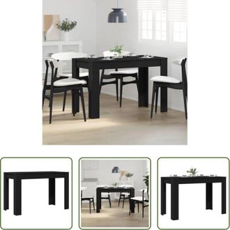 vidaXL vidaXL Tavolo da pranzo multistrato - Tavolo da Pranzo Rovere Nero 120x60x76 cm Legno Multistrato