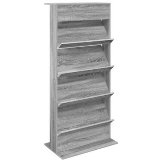 vidaXL Estante De Revistas Con Estante Gris Sonoma 70 X 41 X 156 Cm Vidaxl