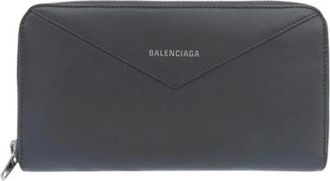 Balenciaga Pre-owned Wallets, female, Gray, Size: ONE SIZE Pre-owned Leather Wallet