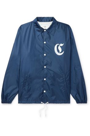 Celine Logo-Print Shell Coach Jacket