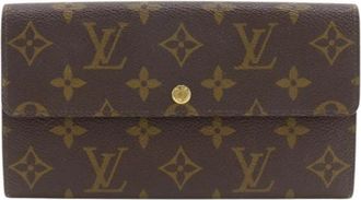 Louis Vuitton Pre-owned Long wallet (bi-fold) - Dames - Vintage Accessoires - Bruin - ONE Size - Vintage