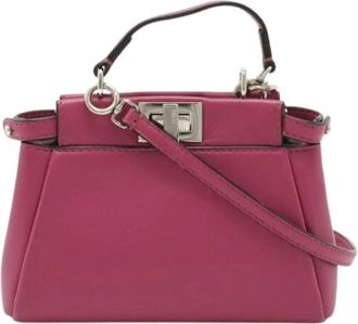 Fendi Pre-owned Mini Shoulder Bag - Dames - Vintage Mini Tas - Paars - ONE Size - Leer - Vintage
