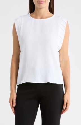 Vince Camuto Pleat Sleeve Shell Top in Lucent White at Nordstrom Rack, Size X-Large