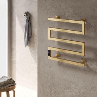 Aquarius DigiTherm Vispa Dry Electric Radiator with LCD Display 510 x 500mm in Gold