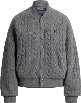 Ralph Lauren Bomberjack - Dames - Vesten - Grijs - S - Katoen - Truien & Vesten