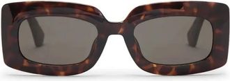 Kurt Geiger Kensington OS Rectangle - Dames - Zonnebrillen - Bruin - ONE Size - Accessoires