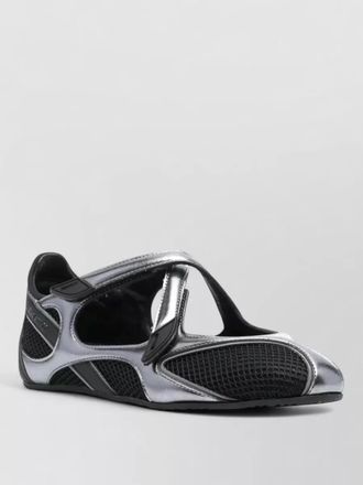 The Attico floor01 mesh strap ballerina sneakers rubber sole