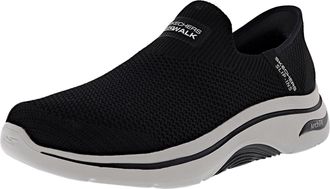 Skechers Mens Slip-Ins: Go Walk Arch Fit 2.0- Iconic Walking Shoes, Black/Grey, 6.5 UK