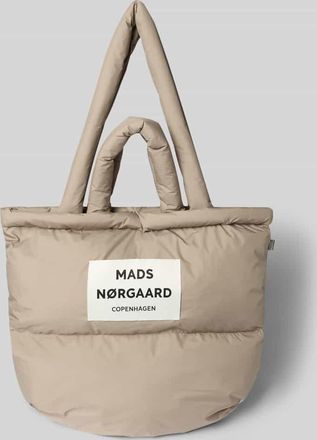 Mads Norgaard Handtasche mit Label-Detail und Steppn&auml;hten in Khaki, Gr&ouml;&szlig;e 1