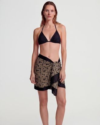 Lords of Harlech Inter Twine Womens Printed Scarf in Inter Twine Black at Nordstrom