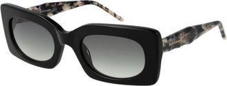 Scotch & Soda Zwarte Dames Zonnebril Groene Gradi&euml;nt - Dames - Zonnebrillen - Zwart - ONE Size - Accessoires