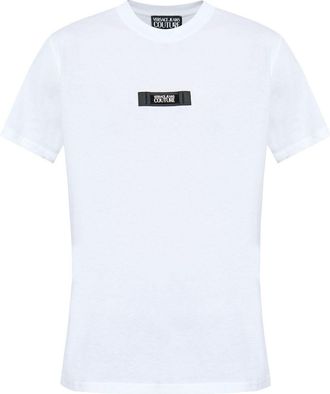 Versace Jeans Couture logo-patch cotton T-shirt - men - Cotton - 2XL - White