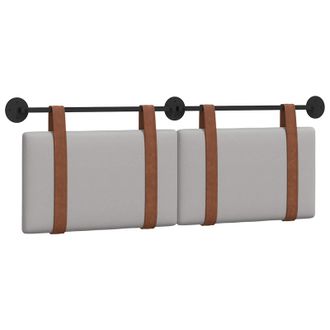 vidaXL Cabecera Colgante Liso Gris Nube 130 X 55 X 5 Cm Pu Antiguo Vidaxl