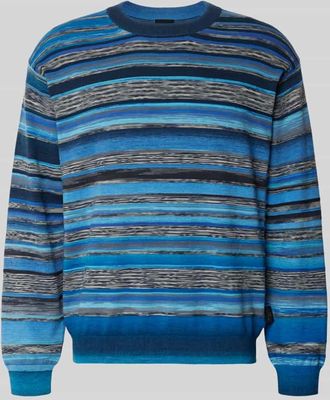 Paul Smith Strickpullover im Allover-Look mit Rundhalsausschnitt in Blau, Gr&ouml;&szlig;e L