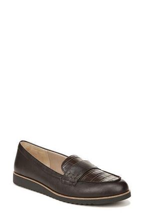 Life Stride Zee Croc Embossed Loafer in Dark Chocolate at Nordstrom Rack, Size 6.5
