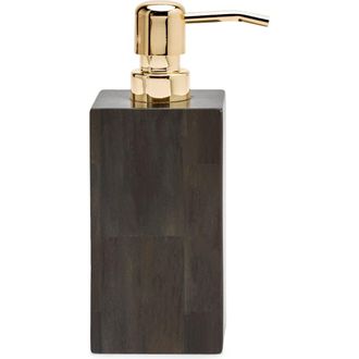 Pigeon and Poodle Arles Faux Horn Pump Soap Dispenser in Dark at Nordstrom