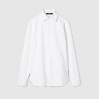 Gucci Washed Certified Cotton Denim Shirt, Size 44 IT, White, Ready-to-wear
