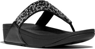 FitFlop Lulu Crystal Mix Dames Zwarte Sandalen
