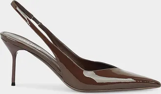 PARIS TEXAS Lidia 70MM Leather Slingback Pumps
