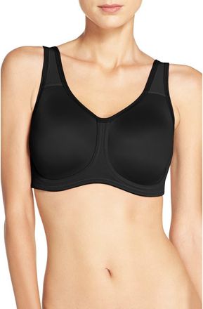 Wacoal Simone Seamless Underwire Sports Bra in Black at Nordstrom, Size 42Ddd