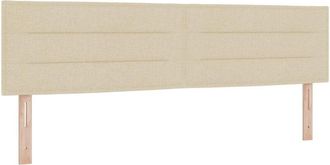 vidaXL vidaXL Headboard Height Adjustable with Headboard Cream 180 cm Fabric