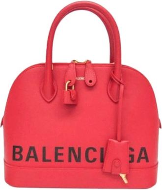 Balenciaga Pre-owned Handbags, female, Red, Size: ONE SIZE Pre-owned Ville TOP Handle S