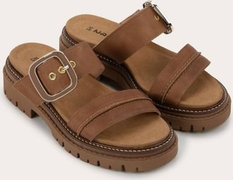 Naot Womens Mulberry Sandal In Latte Brown Leather