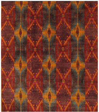 Pasargad Home Ikat Hand-Knotted Rug