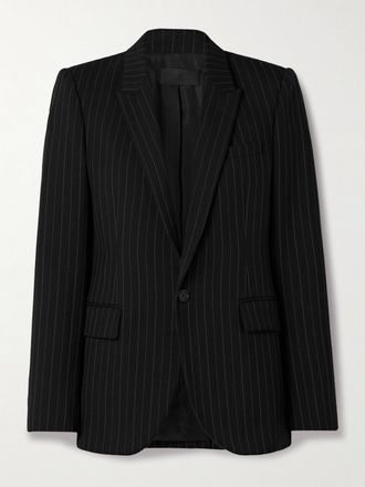 Nili Lotan Blazer Gessato In Twill Di Misto Lana Anabel - Nero