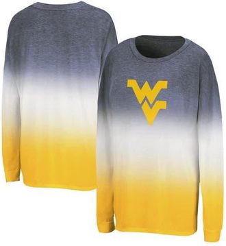 Colosseum Womens Colosseum Navy West Virginia Mountaineers Winkle Dip Dye Long Sleeve T-Shirt at Nordstrom, Size Medium