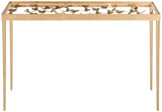 Safavieh Consola de hierro/cristal oro/transparente