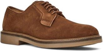 Aquatalia Placido Plain Toe Derby in Cognac Suede at Nordstrom, Size 10.5